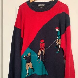 Vintage Preswick & Moore Golf Sweater Size XL